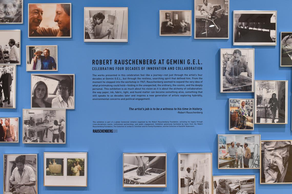 Robert Rauschenberg at Gemini GEL Four Decades of Innovation and Collaboration (installation view)