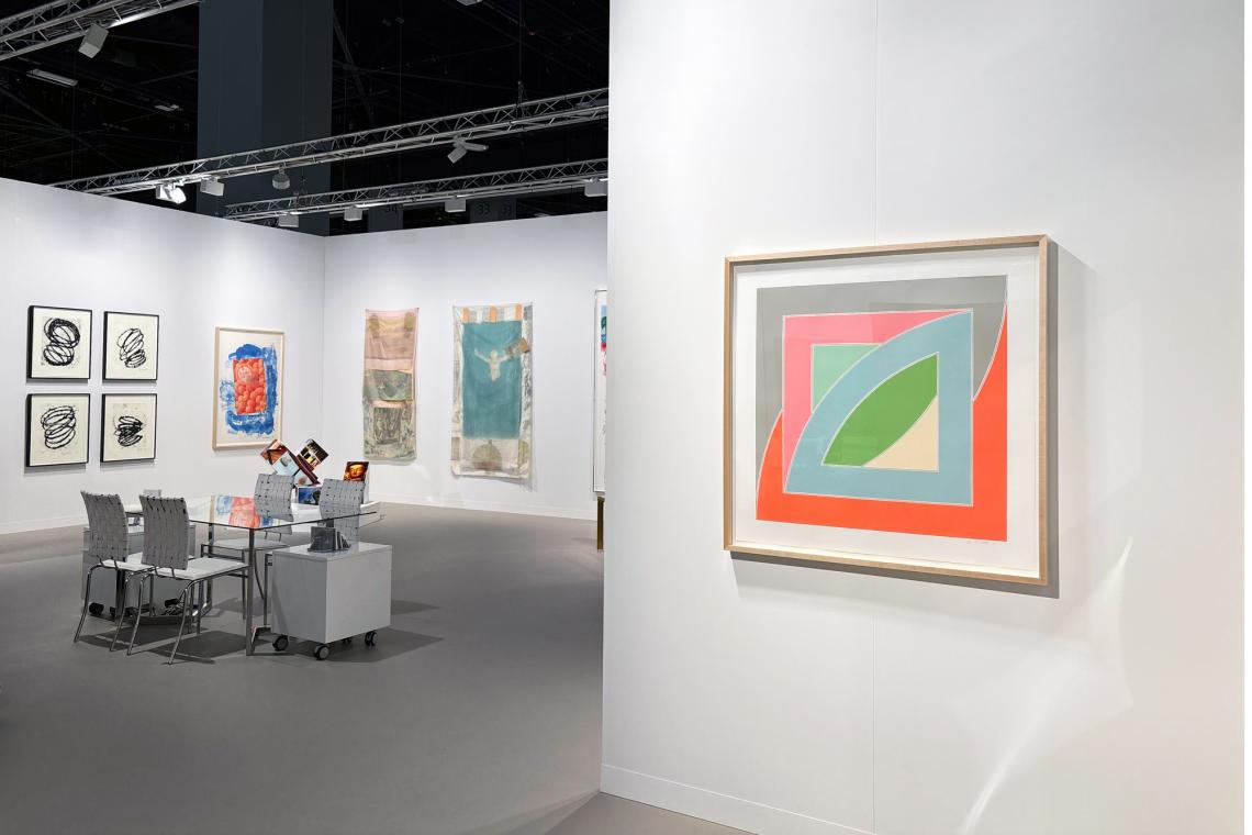 Gemini GEL Art Basel Miami Beach installation view, Frank Stella, Robert Rauschenberg