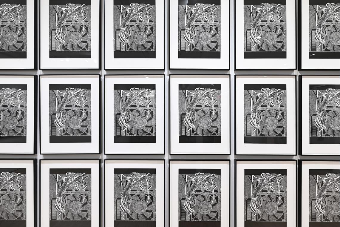 Analia Saban, Data Center, 2026 installation view (Computer Fan)