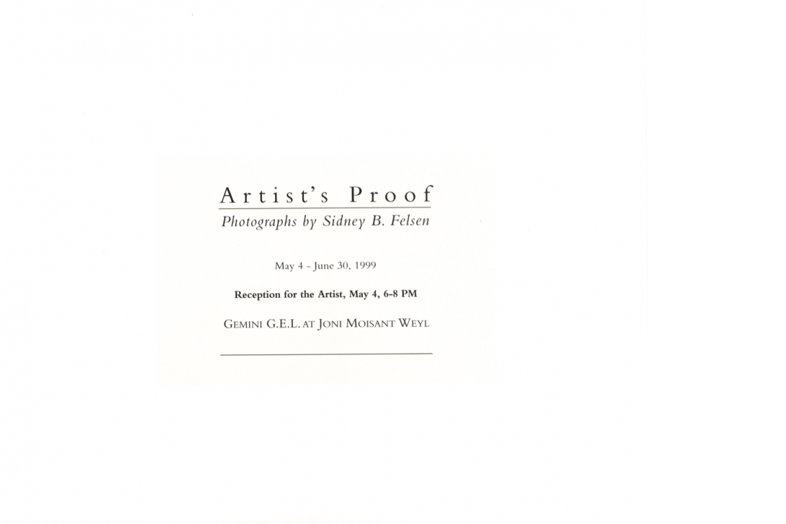 Artist's Proof Announcement Card