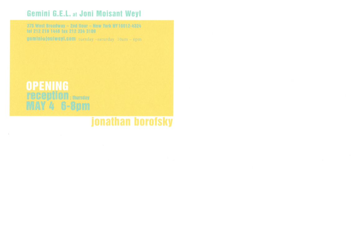 Jonathan Borofsky Male/Female Announcement Card