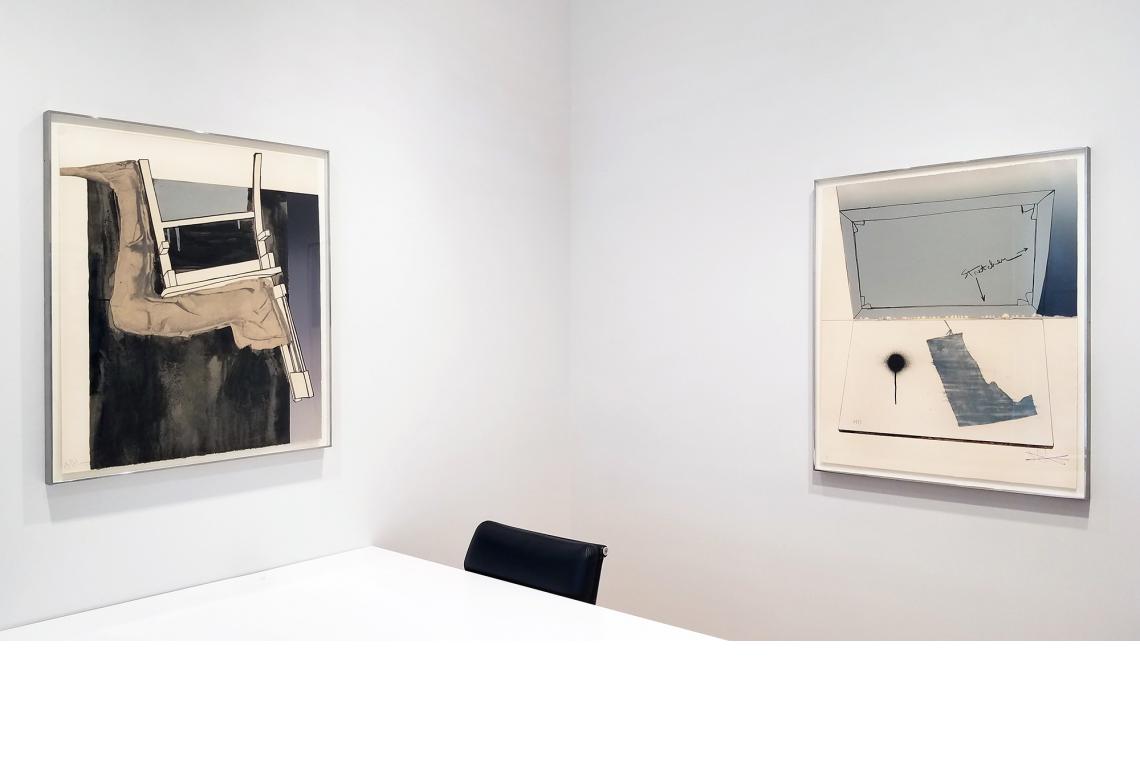 Jasper Johns, Fragment-According to What-Leg and Chair 1971, Fragment-According to What-Hinged Canvas, 1971