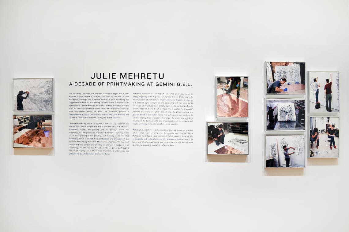 Julie Mehretu-A Decade of Printmaking at Gemini GEL-installation view