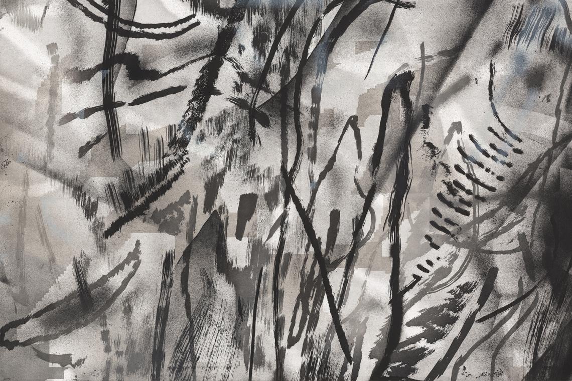 Julie Mehretu, Treatises on the Executed (from Robin's Intimacy) 2022 detail