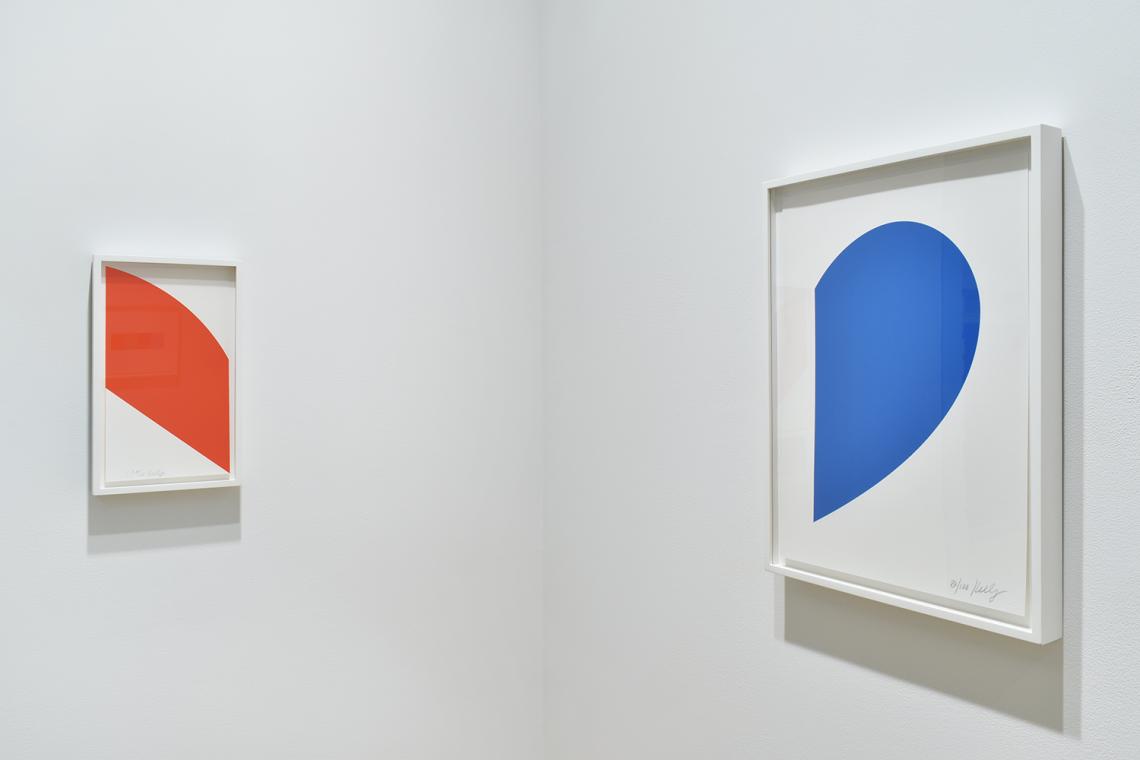 Ellsworth Kelly, Red Curve, 2006; Small Blue Curve, 2012.