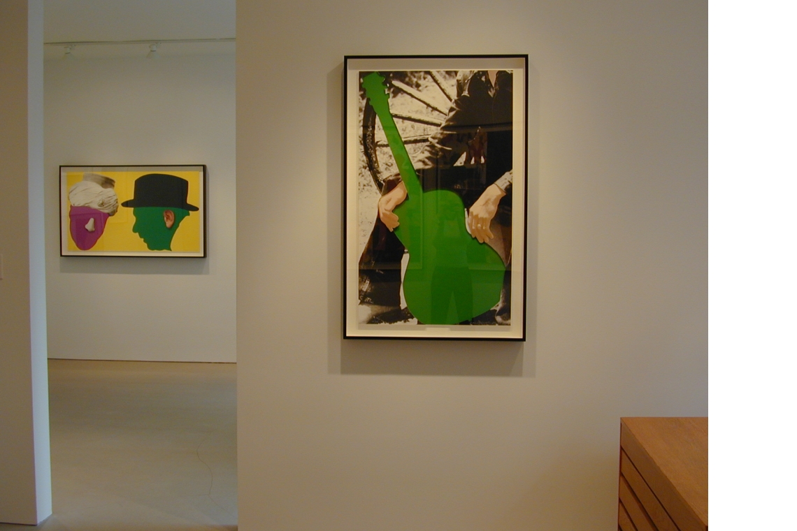 Left to right: John Baldessari, Noses & Ears (Turban), 2006; Person with Guitar, 2004
