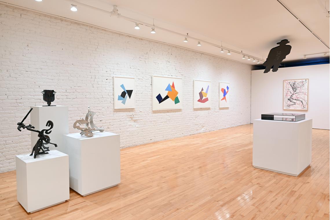The Paula Cooper Effect installation view (Mark Di Suvero, Joel Shapiro, Donald Judd)