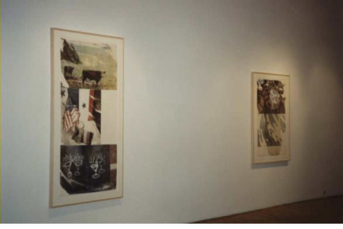 Left to right: Robert Rauschenberg, Witness (Speculations), 1996; Sublime (Speculations), 1995
