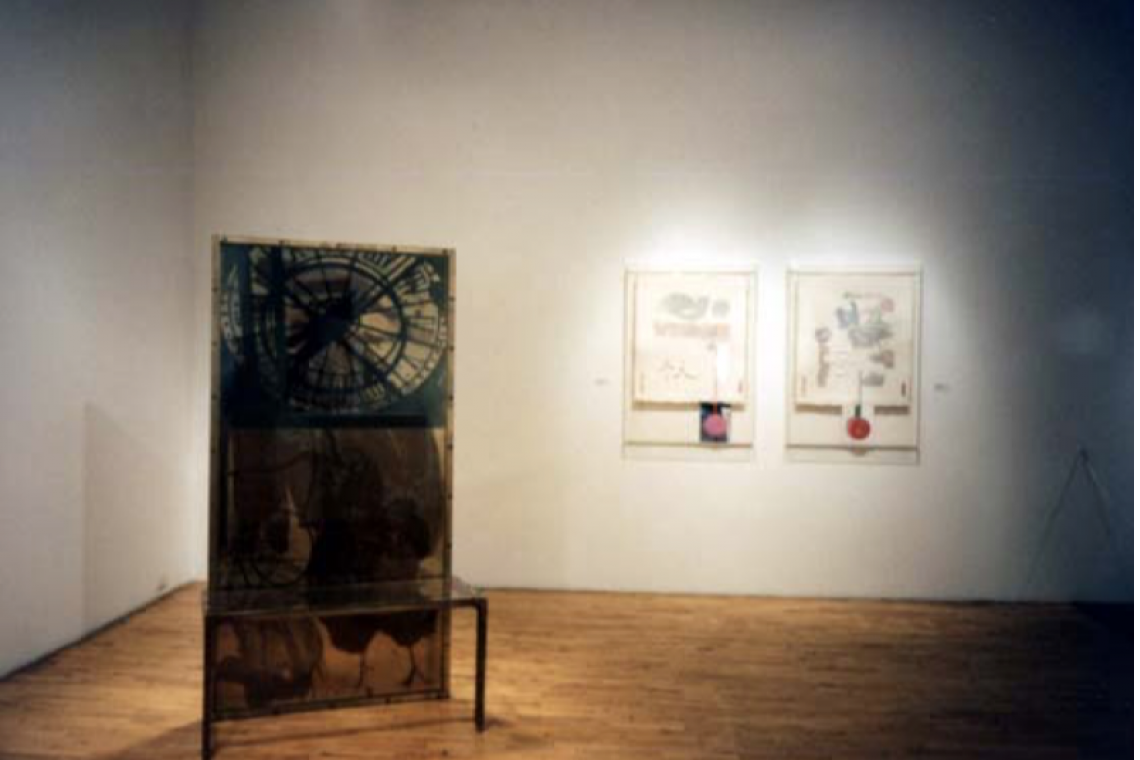 Left to right: Robert Rauschenberg, Borealis Shares I, 1990; Individual, 1983; Howl, 1982