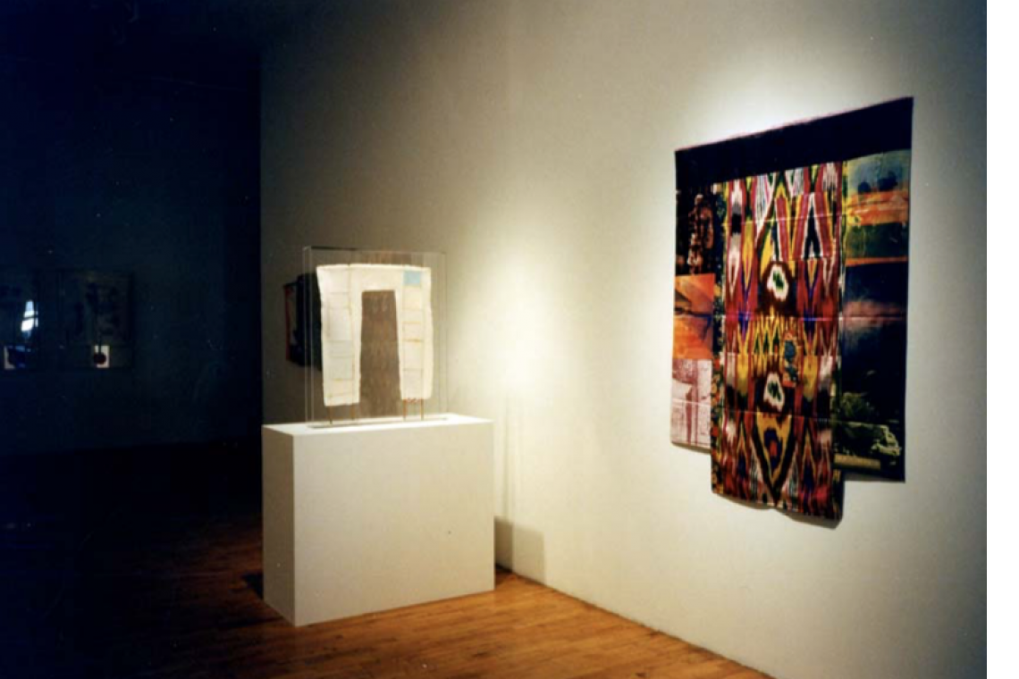 Left to right: Robert Rauschenberg, Snake Eyes, 1975; Samarkand Stitches III, 1988