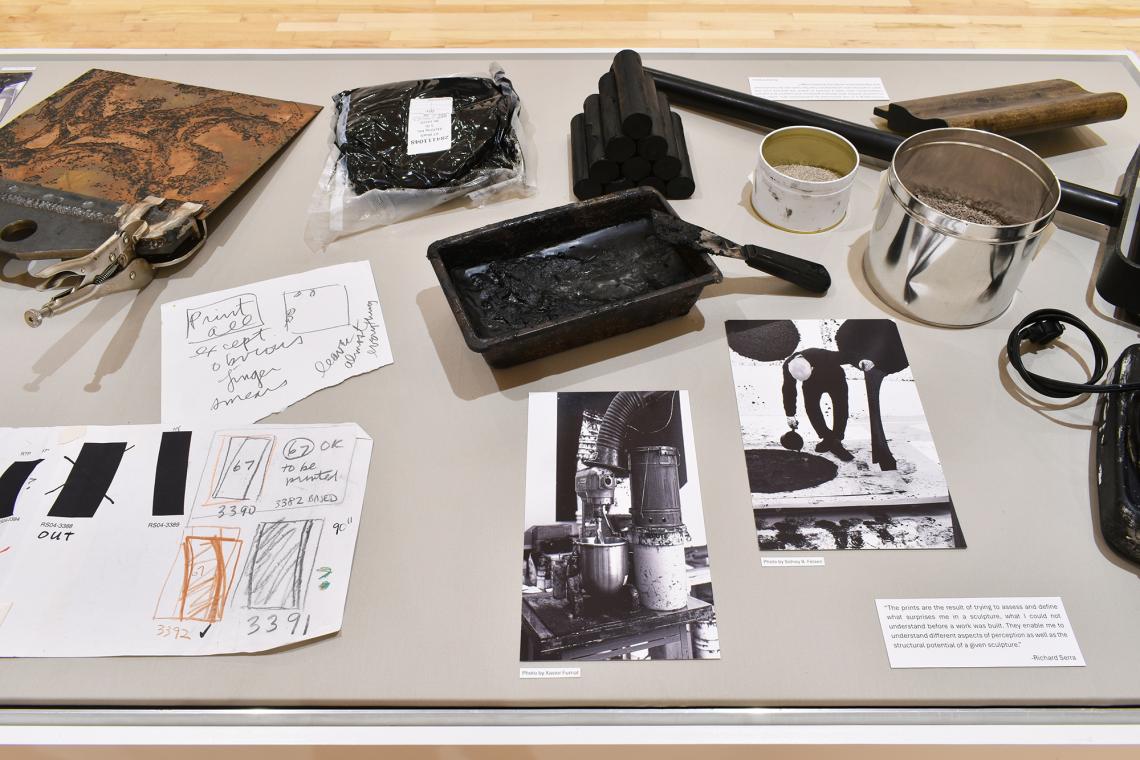 Richard Serra at Gemini GEL Five Decades of Printmaking installation view