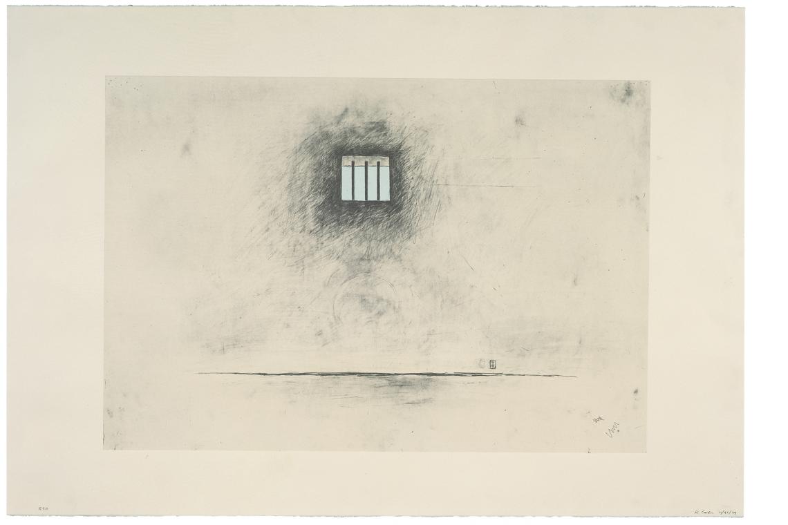 Robert Gober, Untitled, 2000, 2-color lithograph, screenprint and embossing with hand drawing and erasure, 30 x 43 1/2" (76.s x 110.5 cm), Edition of 47 RoGo99-1437. Available as part of a set only.