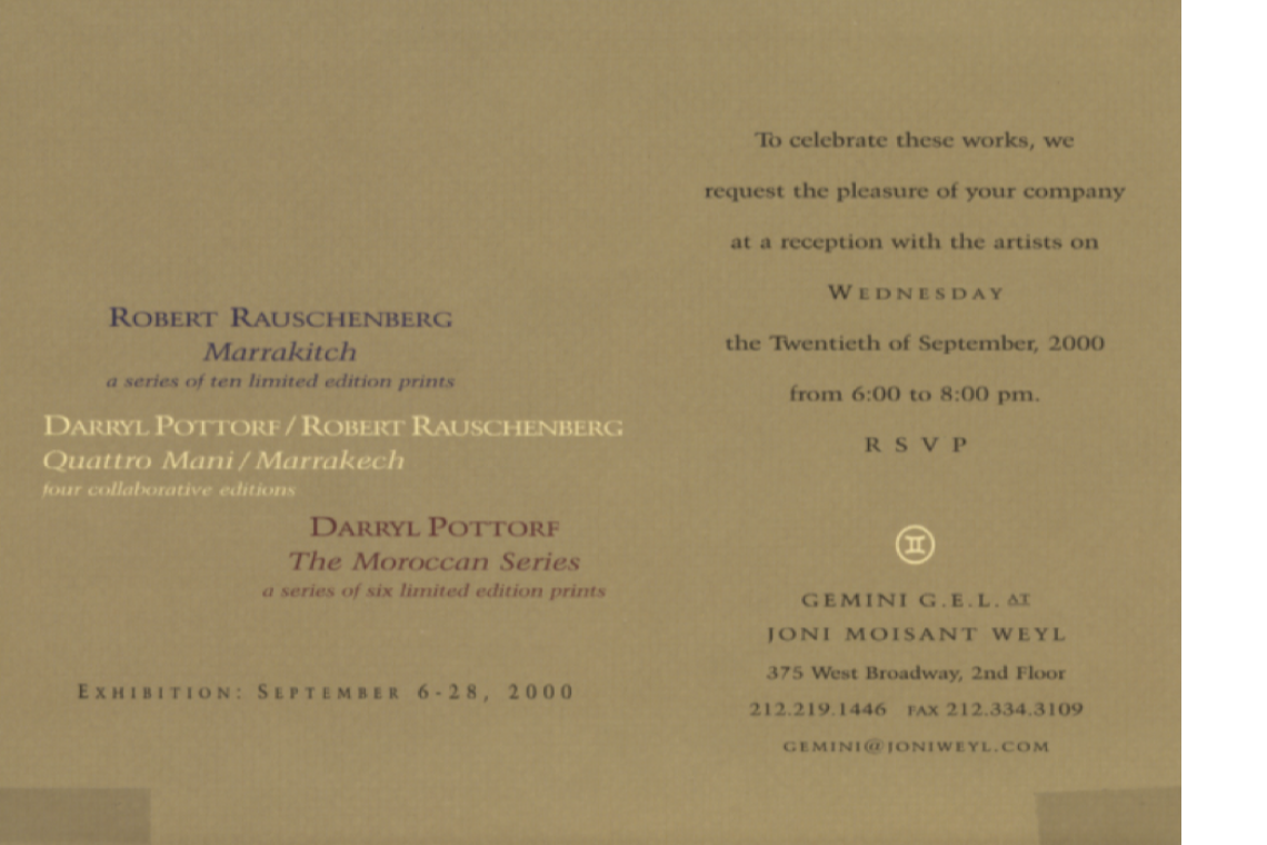 Rauschenberg & Pottorf Announcement Card