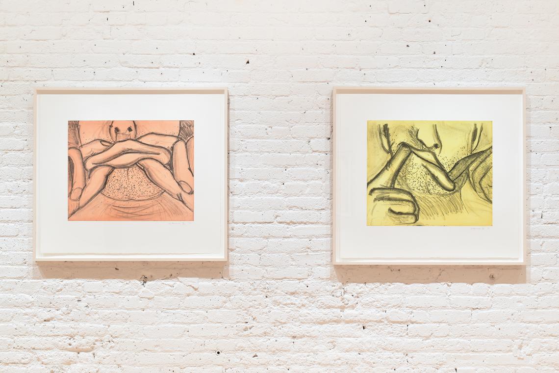 Selected Works by Gemini Artists installation view Bruce Nauman Soft Ground etchings
