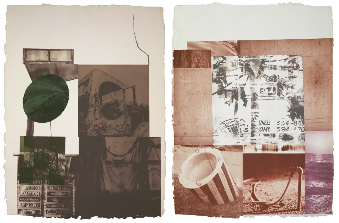 Robert Rauschenberg, Moon Melon (left) and Gray Garden (right) 1979 Robert Rauschenberg, Moon Melon (left) and Gray Garden (right) 1979