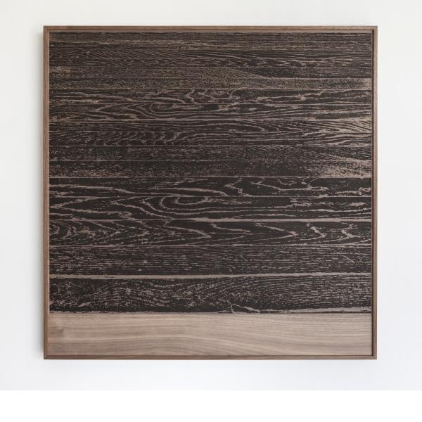 Analia Saban, Wooden Floor On Wood (Horizontal), 2017