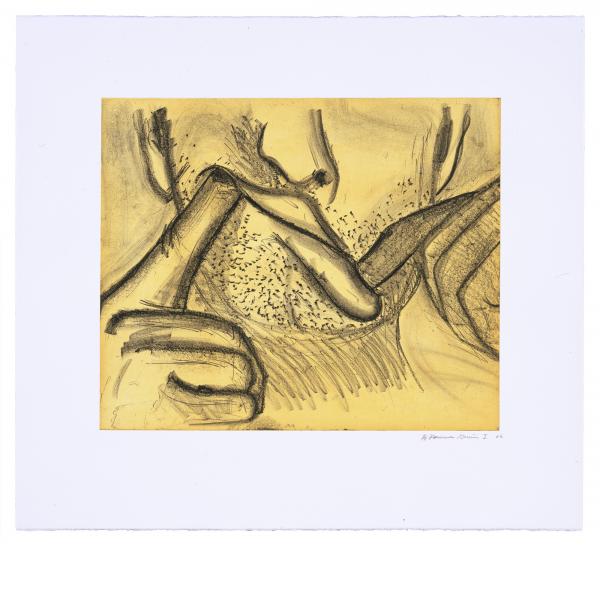 Bruce Nauman, Soft Ground Etching - Yellow, 2007