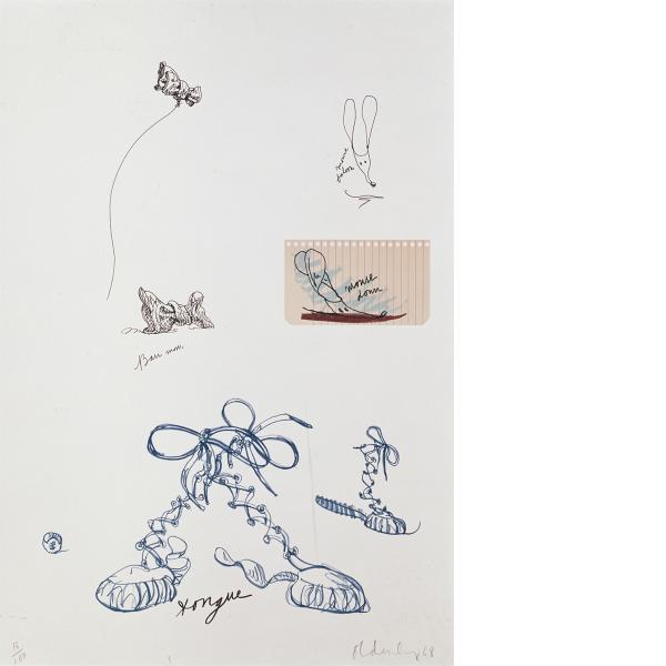 Claes Oldenburg, Notes (Gym Shoes), 1968