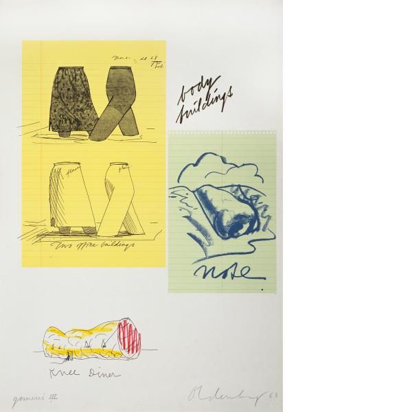 Claes Oldenburg, Notes (Body Buildings), 1968