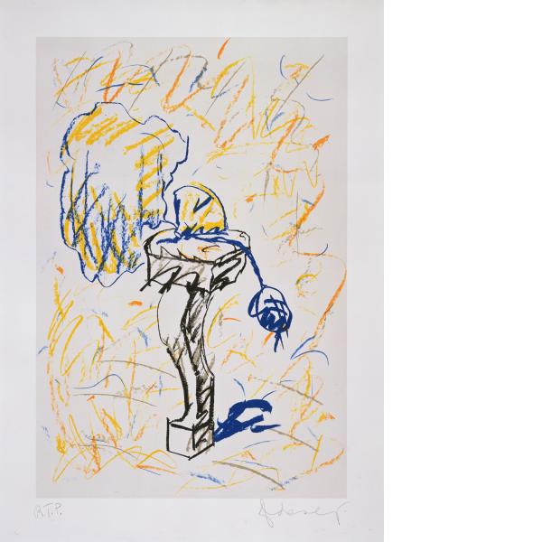 Claes Oldenburg, Perfume Atomizer on a Chair Leg (line version), 1997