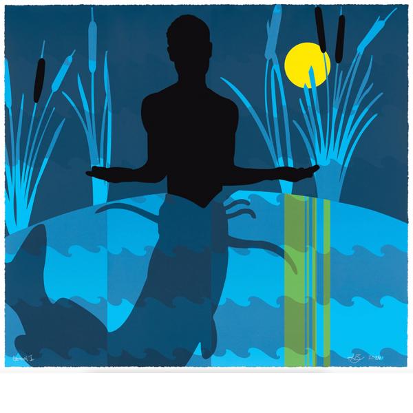 Diedrick Brackens, invocation blue, 2024