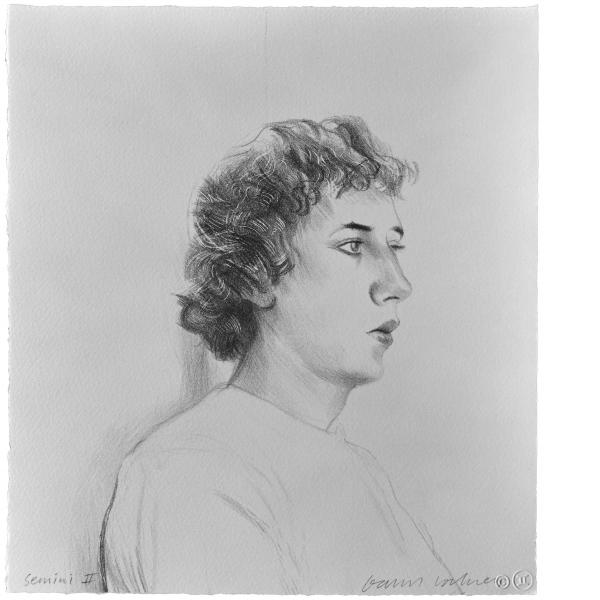 David Hockney, Small Head of Gregory, 1976