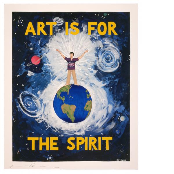 Jonathan Borofsky, Art Is For The Spirit At No.__**, 1989