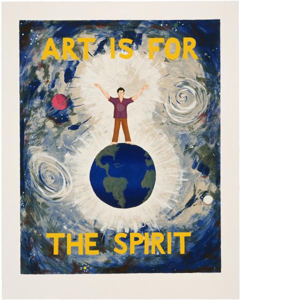 Jonathan Borofsky, Art is for the Spirit, 1989