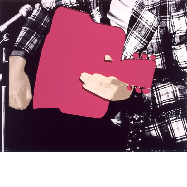 John Baldessari, Person with Guitar (Pink), 2004