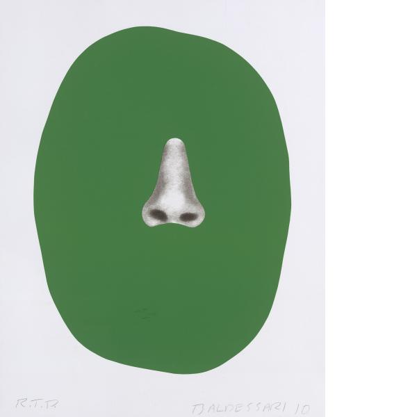 John Baldessari, Nose/Silhouette: Green, 2010