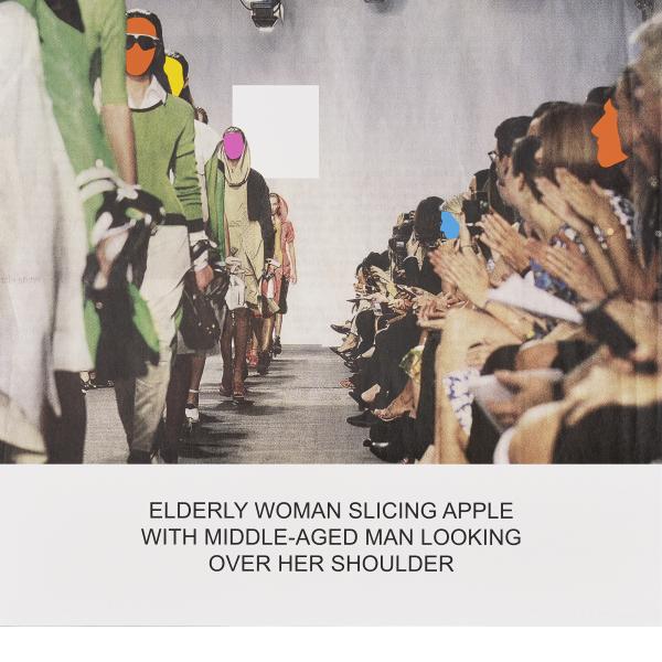 John Baldessari, The News: Elderly Woman Slicing Apple..., 2014