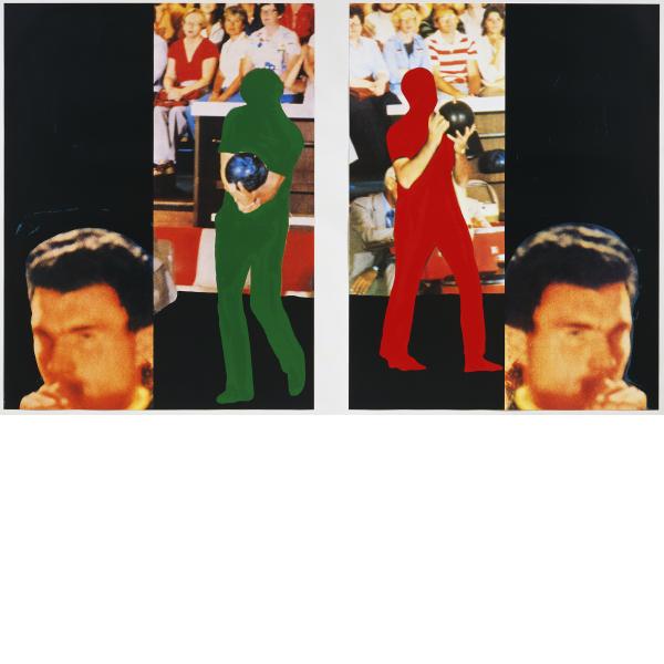 John Baldessari, Two Bowlers (with Questioning Person), 1994