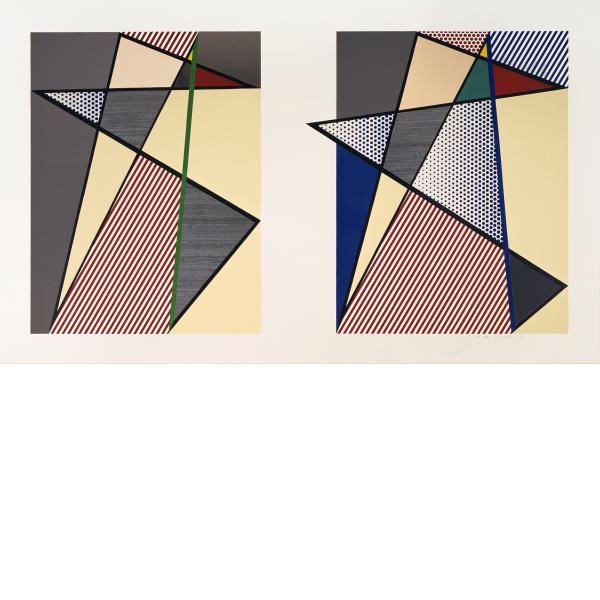 Roy Lichtenstein, Imperfect Diptych 57 7/8" x 93 3/4", 1988