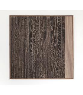 Analia Saban, Wooden Floor On Wood (Vertical), 2017