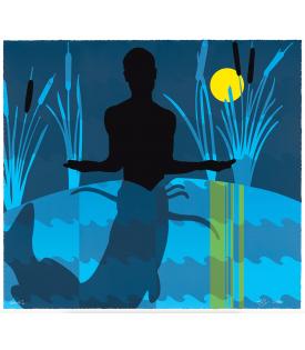 Diedrick Brackens, invocation blue, 2024