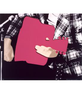 John Baldessari, Person with Guitar (Pink), 2004