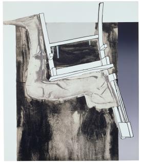 Jasper Johns, Fragment - According to What - Leg and Chair